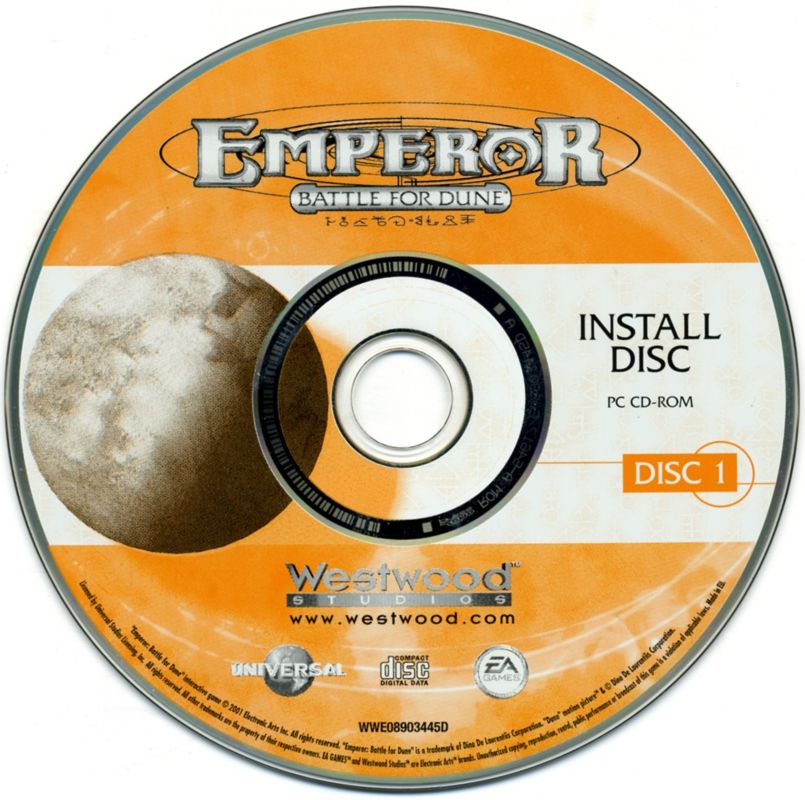 Media for Emperor: Battle for Dune (Windows): Disc 1 - Install