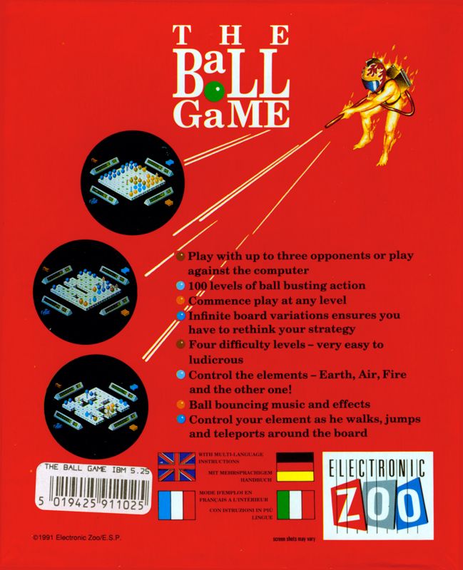 Back Cover for The Ball Game (DOS)