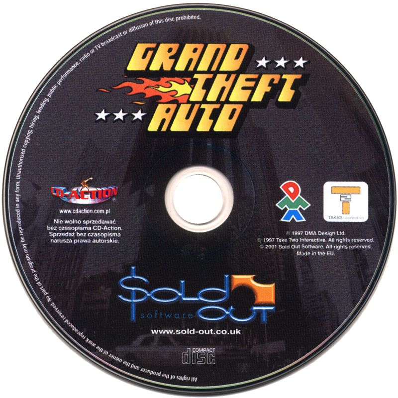 Media for Grand Theft Auto (DOS and Windows) (CD-Action magazine #8/2001 covermount)