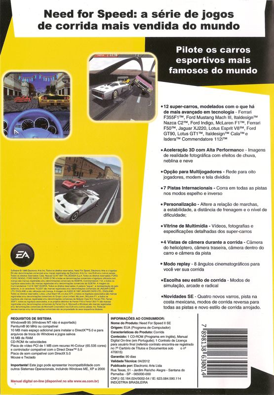 Back Cover for Need for Speed II: SE (Windows) (Super Price release)