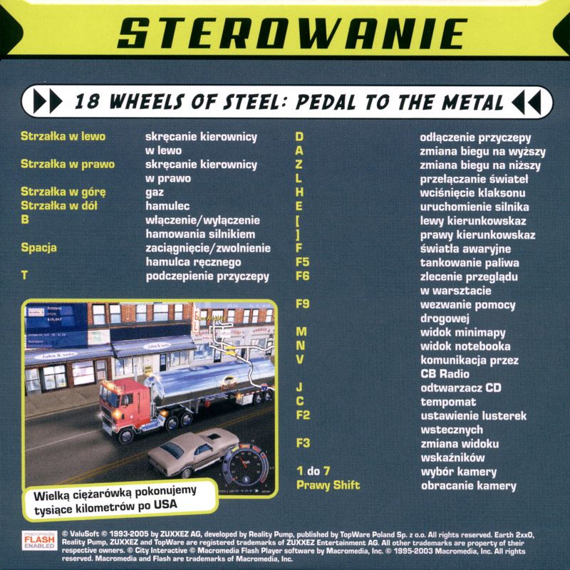 Back Cover for 18 Wheels of Steel: Pedal to the Metal (Windows) (Play #5/2007 covermount)