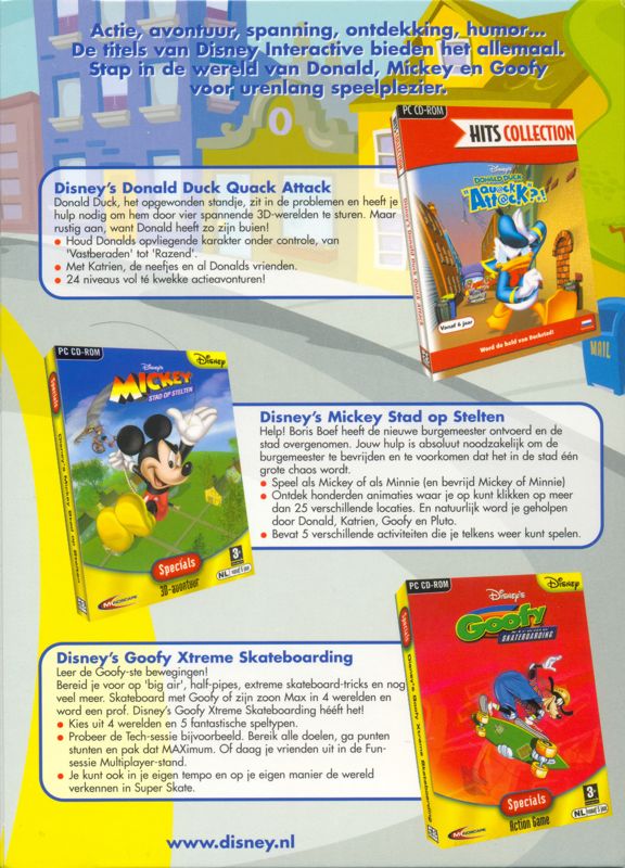 Back Cover for Disney: 3 Spellen (Windows)