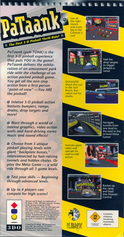 Back Cover for PaTaank (3DO)
