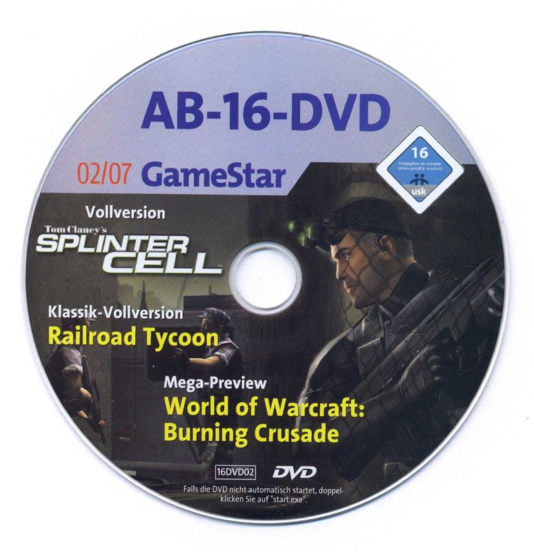 Media for Tom Clancy's Splinter Cell (Windows) (GameStar 02/07 covermount)