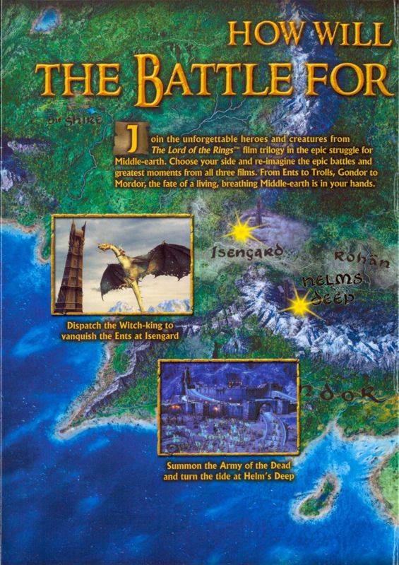 Inside Cover for The Lord of the Rings: The Battle for Middle-earth (Windows) (CD-ROM release): Left Flap