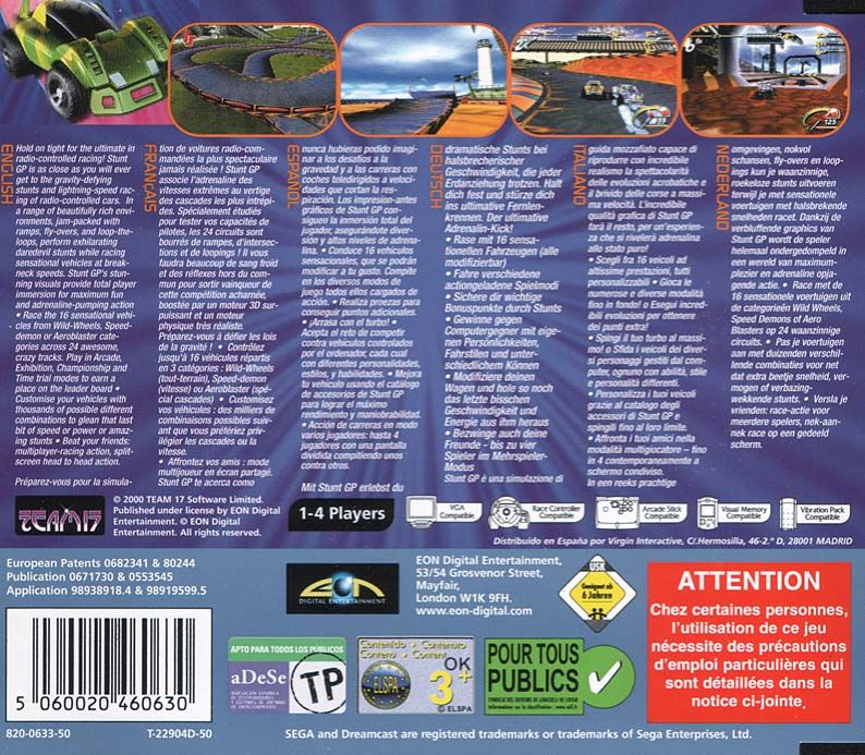 Back Cover for Stunt GP (Dreamcast)