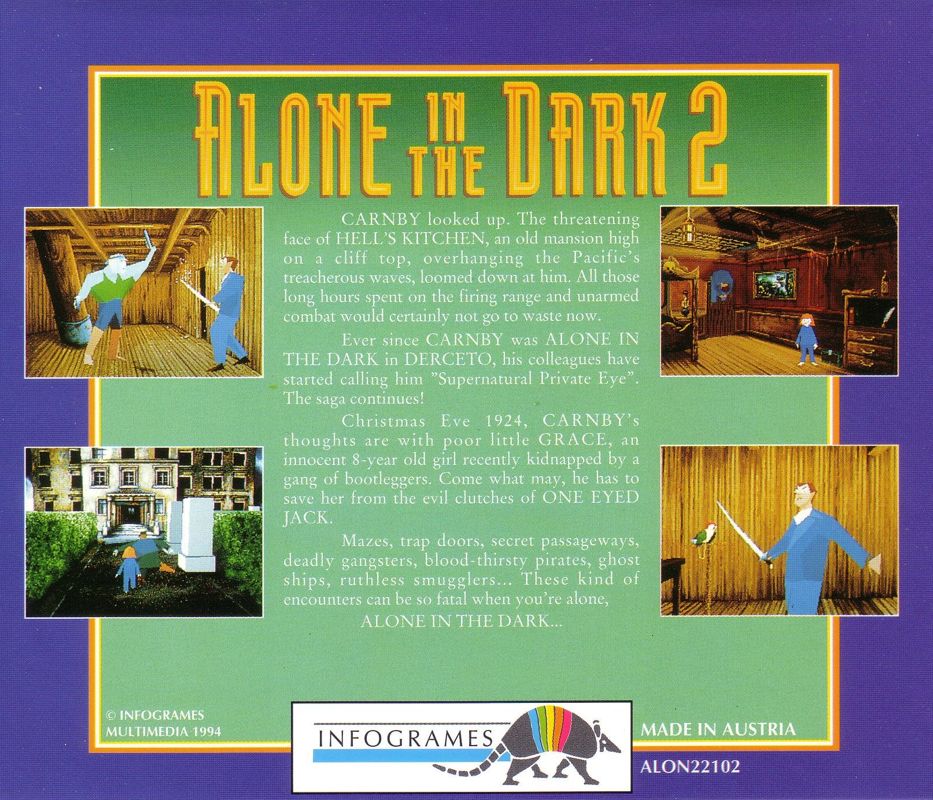 Other for Alone in the Dark: The Trilogy 1+2+3 (DOS): Alone in the Dark 2 Jewel Case - Back