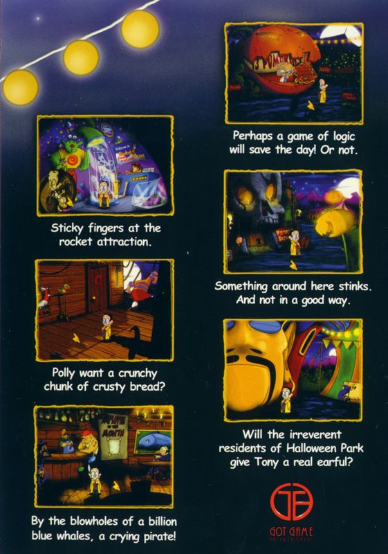 Inside Cover for Tony Tough and the Night of Roasted Moths (Windows): Right Flap