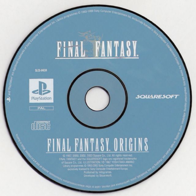 Media for Final Fantasy Origins (PlayStation): Final Fantasy Disc