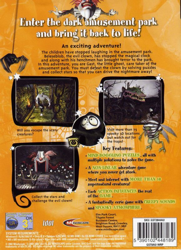 Back Cover for Gast (Windows)