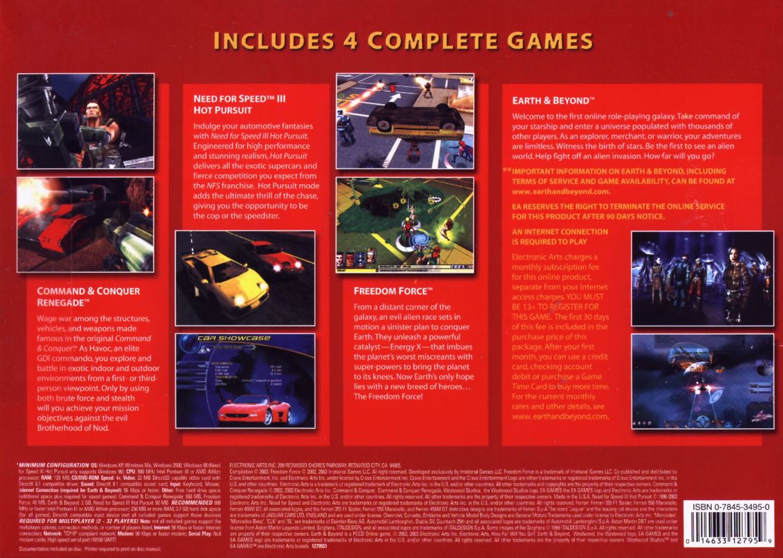 Back Cover for Gamers Pack (Windows)