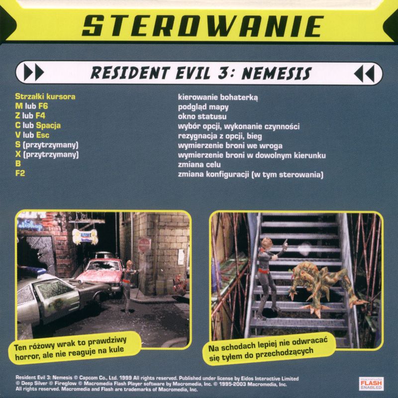 Back Cover for Resident Evil 3: Nemesis (Windows) (Play magazine #11/2006 covermount): Disc 1/2