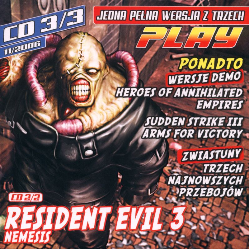 Front Cover for Resident Evil 3: Nemesis (Windows) (Play magazine #11/2006 covermount): Disc 2/2