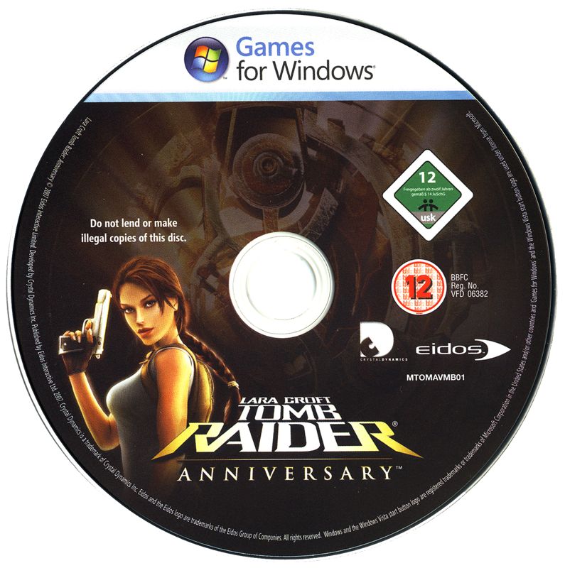 Media for Lara Croft: Tomb Raider - Anniversary (Collectors Edition) (Windows): Game DVD