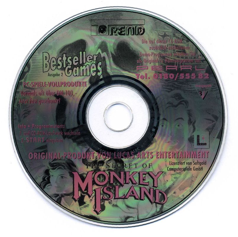 Media for The Secret of Monkey Island (DOS) (Bestseller Games #2 covermount)