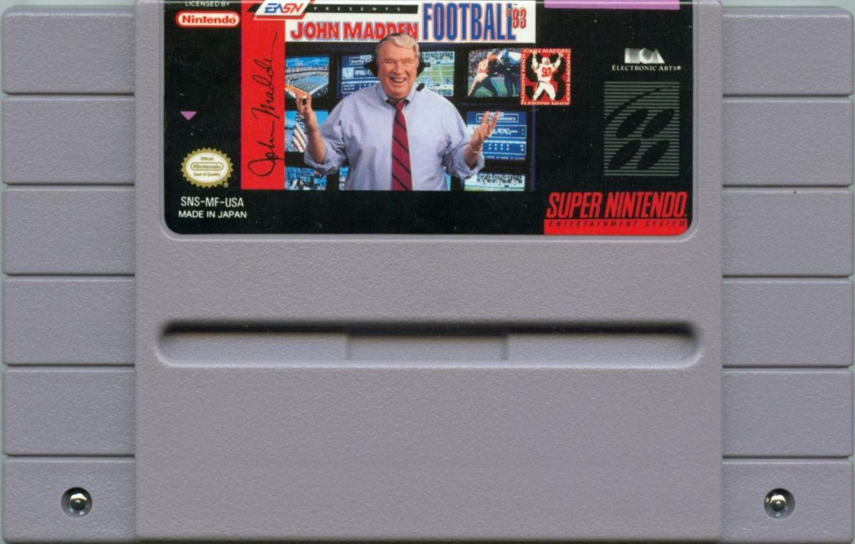 Media for John Madden Football '93 (SNES)