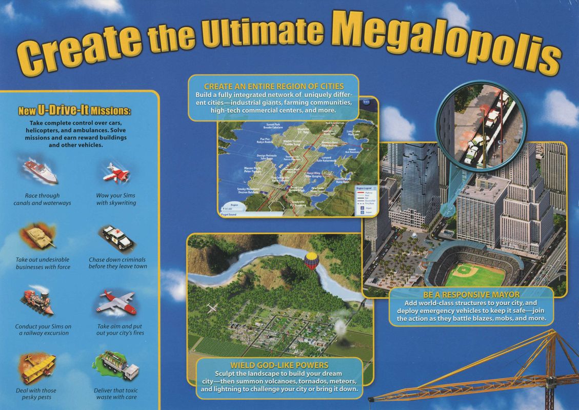 Inside Cover for SimCity 4: Deluxe Edition (Windows): Top