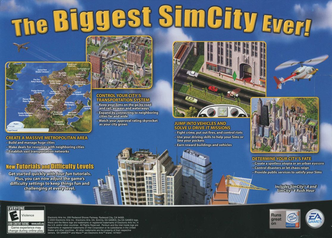 Back Cover for SimCity 4: Deluxe Edition (Windows)