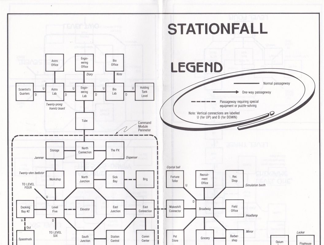 Extras for The Lost Treasures of Infocom (DOS) (3.5" Floppy IBM PC, XT, AT, PS/2, Tandy release): Fold-out Map for Starfall