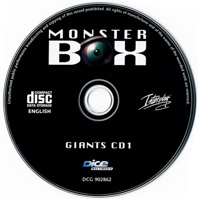 Media for Monster Box (Windows): Giants Disc 1/2