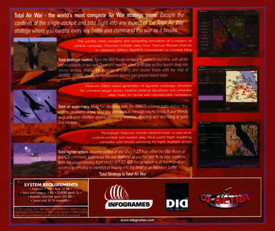 Back Cover for Total Air War (Windows) (CD-Action magazine #7/2001 covermount)