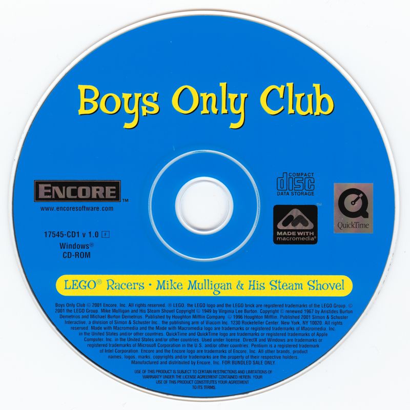 Media for Boys Only Club (Windows): Disc 1/2