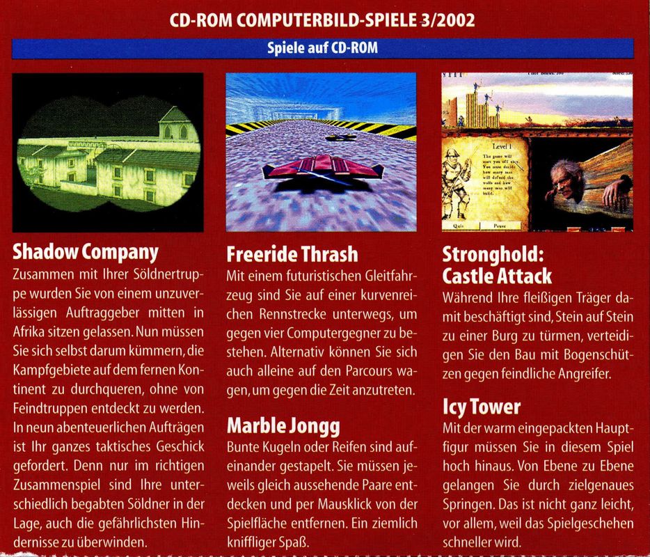 Other for Shadow Company: Left for Dead (Windows) (Computer Bild Spiele 03/2002 covermount): Back cover (for Jewel Case)