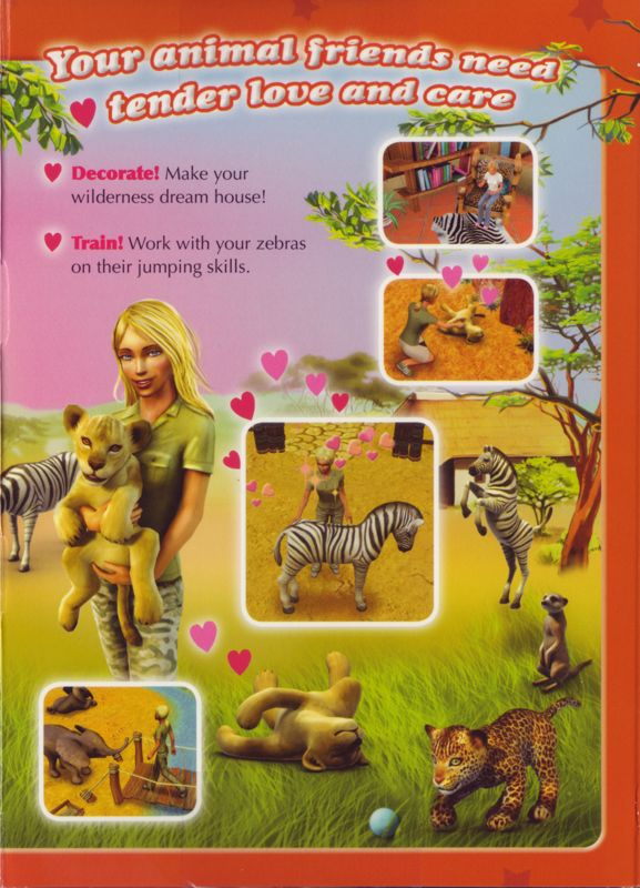 Inside Cover for Pet Vet 3D: Wild Animal Hospital (Windows): Right