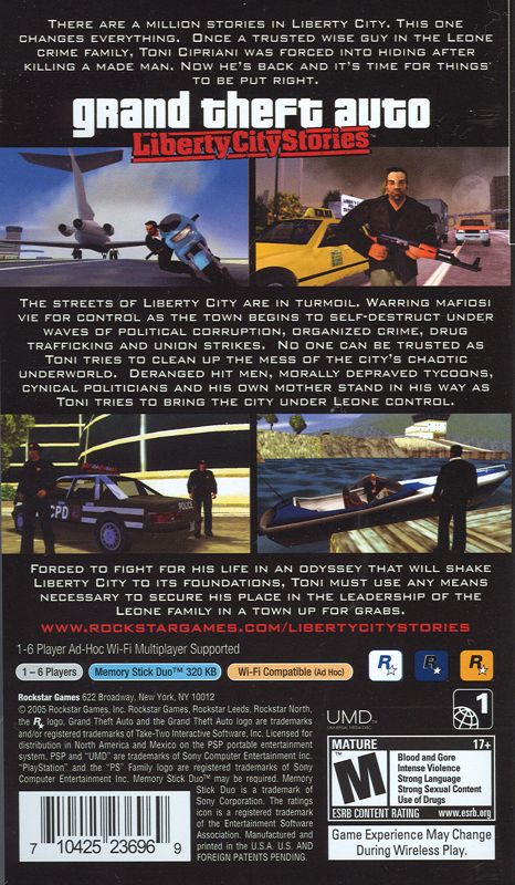 Grand Theft Auto: Liberty City Stories cover or packaging material -  MobyGames