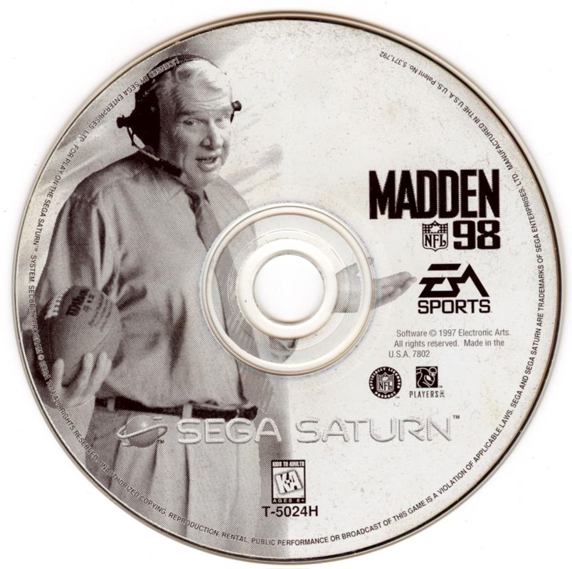 Media for Madden NFL 98 (SEGA Saturn)