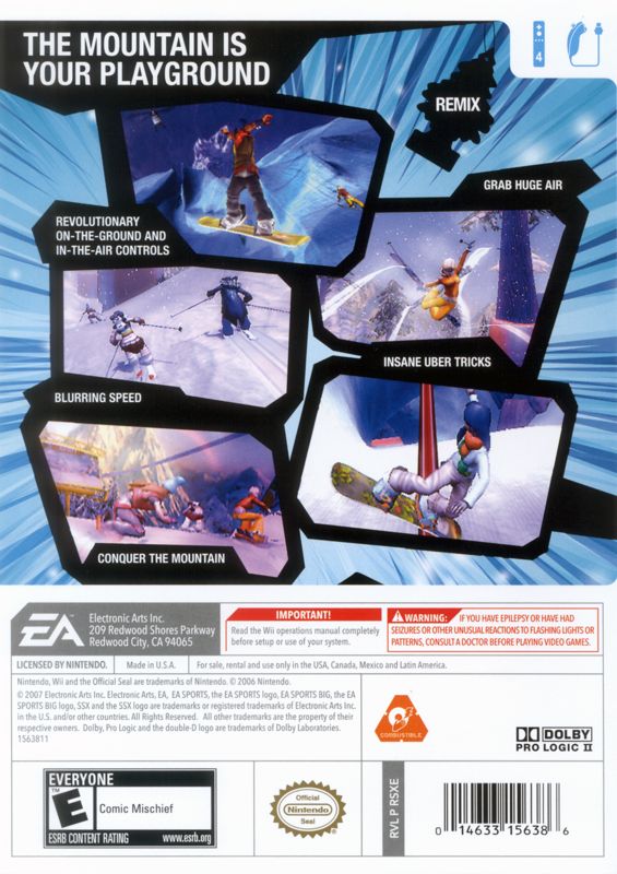 Back Cover for SSX Blur (Wii)