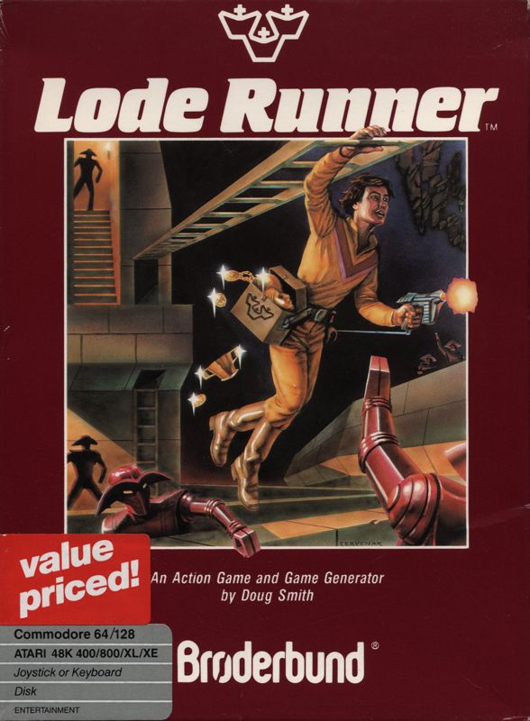 Front Cover for Lode Runner (Atari 8-bit and Commodore 64)