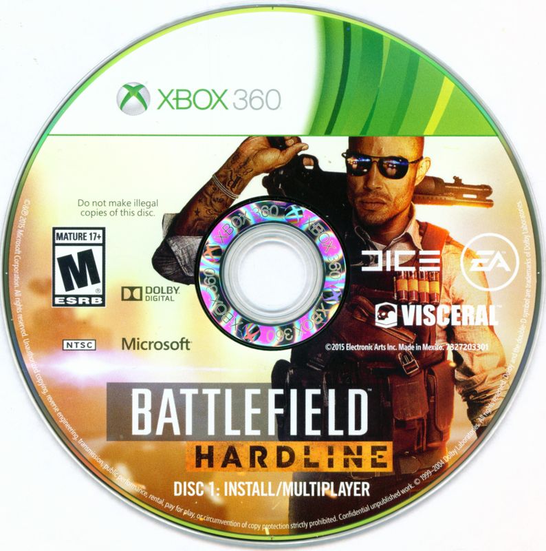 Media for Battlefield: Hardline (Xbox 360): Disc 1