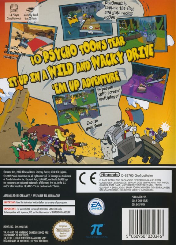 Back Cover for Cel Damage (GameCube)