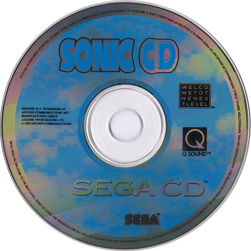 Media for Sonic CD (SEGA CD)