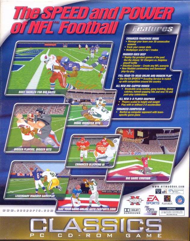 Madden NFL 2000 cover or packaging material - MobyGames