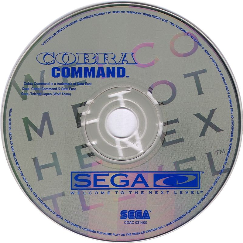 Media for Cobra Command (SEGA CD)