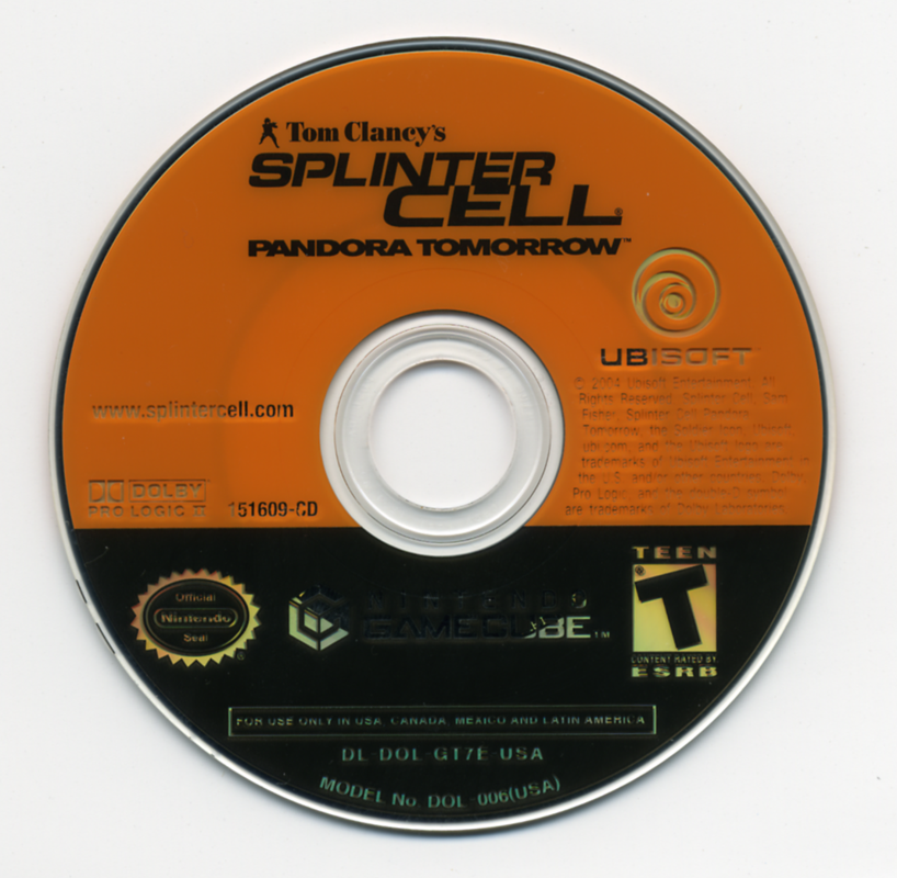 Media for Tom Clancy's Splinter Cell: Pandora Tomorrow (GameCube)