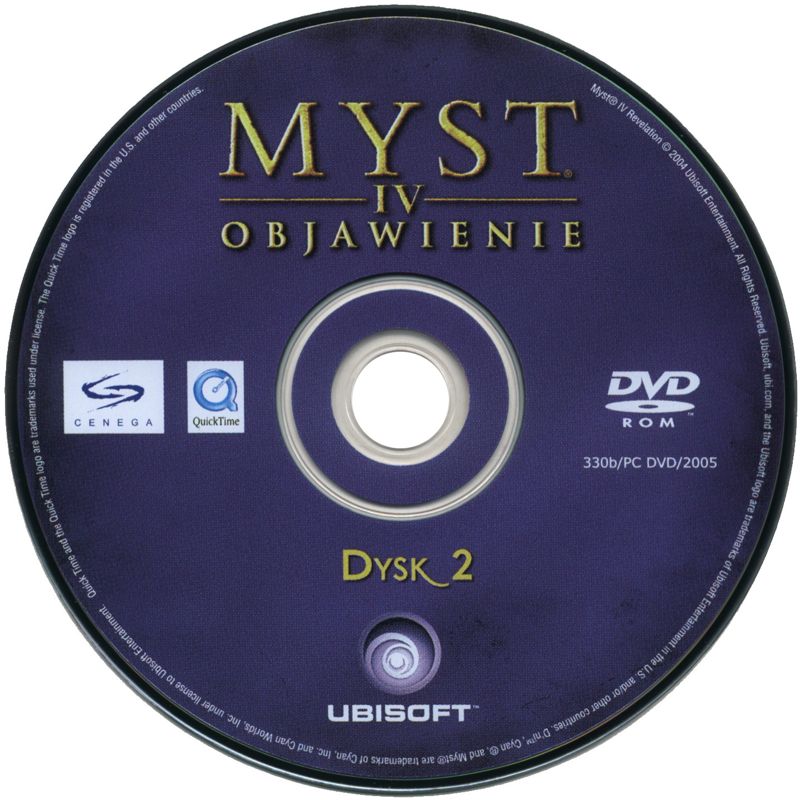 Media for Myst IV: Revelation (Macintosh and Windows) (Super$eller release): Disc 2/2