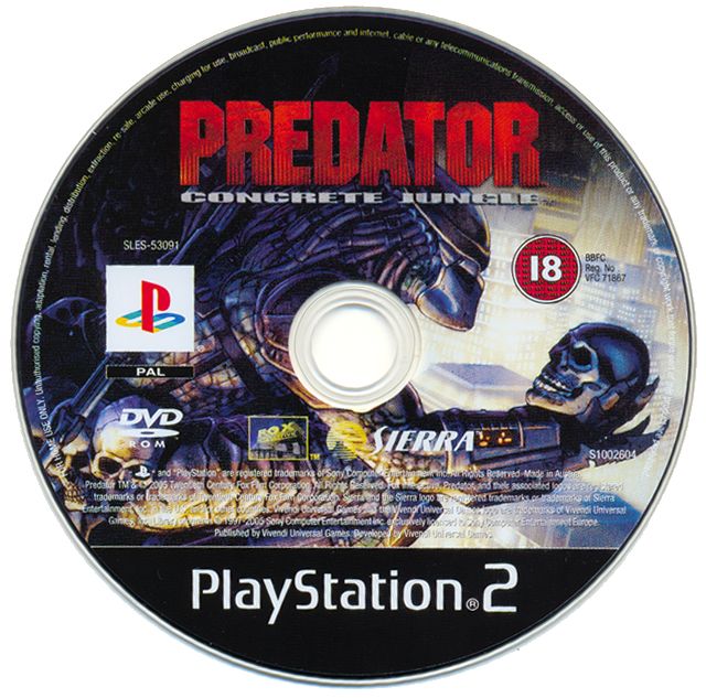 Predator Concrete Jungle Sony Playstation 2 Game