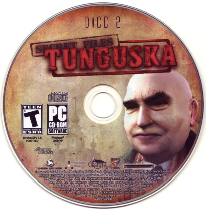 Media for Secret Files: Tunguska (Windows) (CD-ROM release): Disc 2