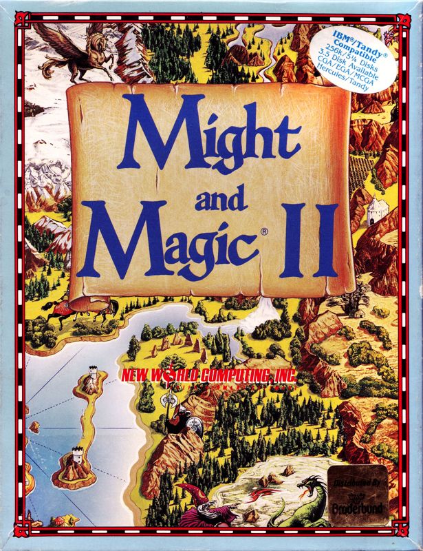 Front Cover for Might and Magic II: Gates to Another World (DOS) (5.25" floppy disk version)