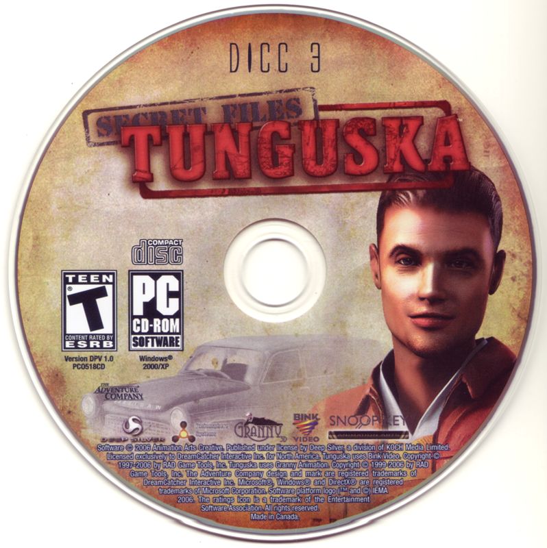 Media for Secret Files: Tunguska (Windows) (CD-ROM release): Disc 3