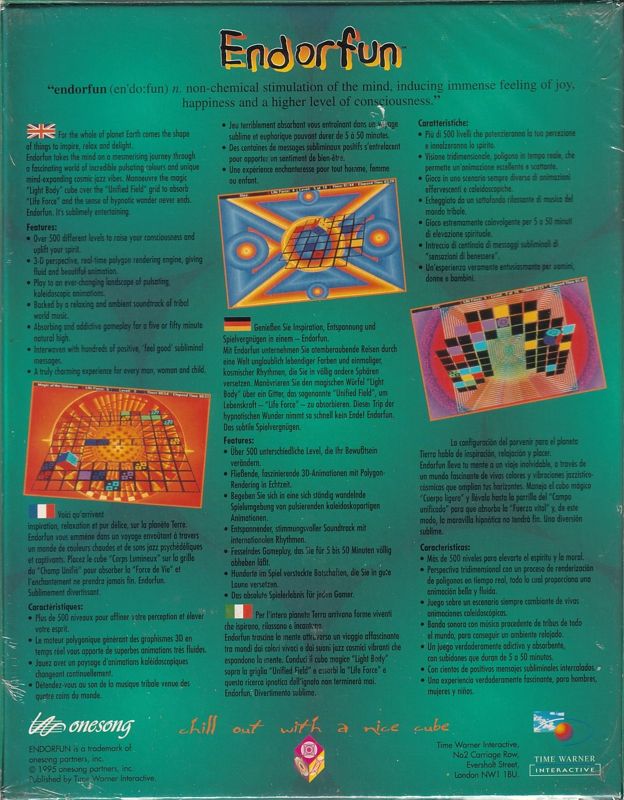Back Cover for Endorfun (Macintosh and Windows and Windows 3.x)