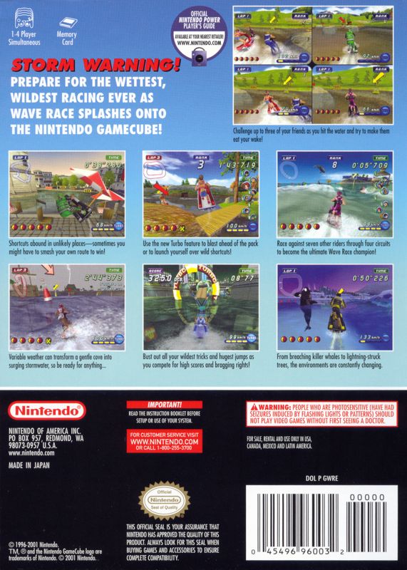 Back Cover for Wave Race: Blue Storm (GameCube)