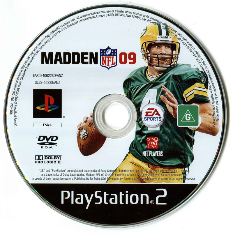 Media for Madden NFL 09 (PlayStation 2)
