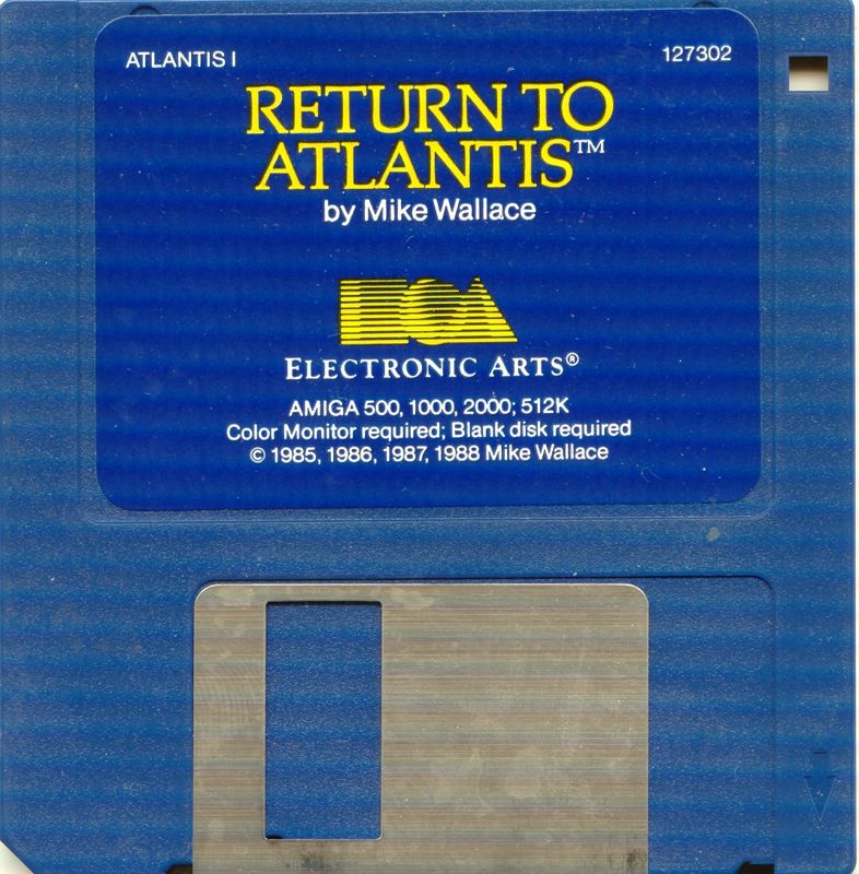 Media for Return to Atlantis (Amiga): Disk 1/2