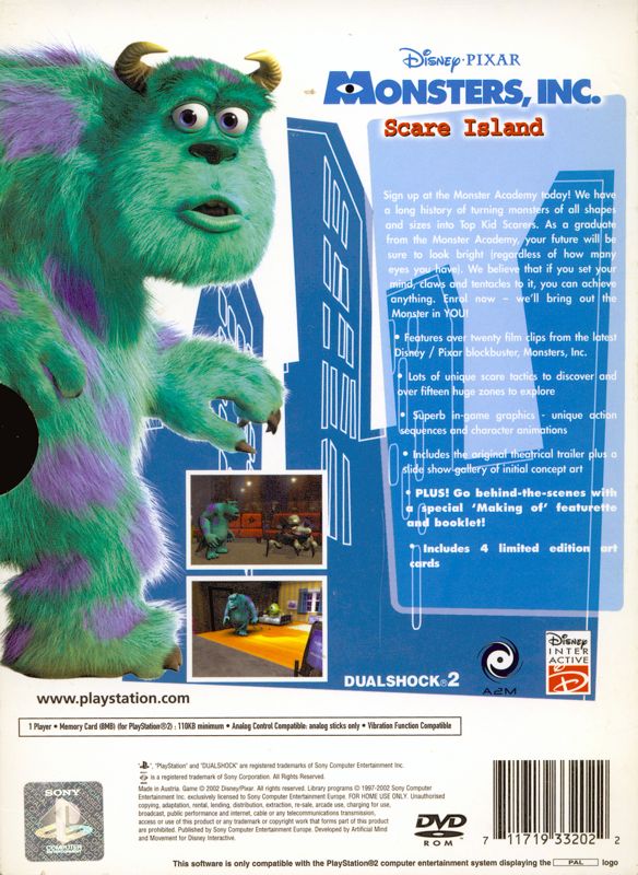 Back Cover for Disney•Pixar's Monsters, Inc.: Scare Island (Limited Edition) (PlayStation 2) (Limited Edition)