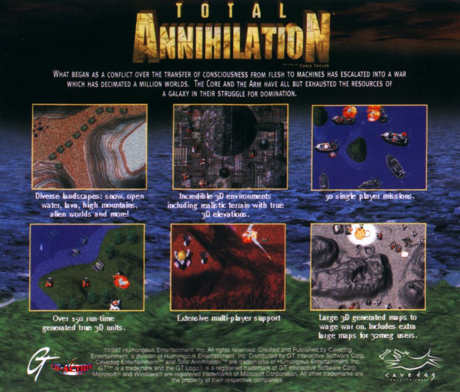 Back Cover for Total Annihilation (Windows) (CD-Action magazine #1/2001 covermount)