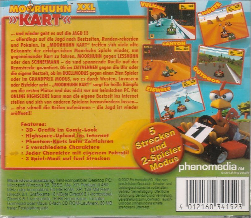Back Cover for Moorhuhn Kart XXL (Windows) (Software Pyramide release)